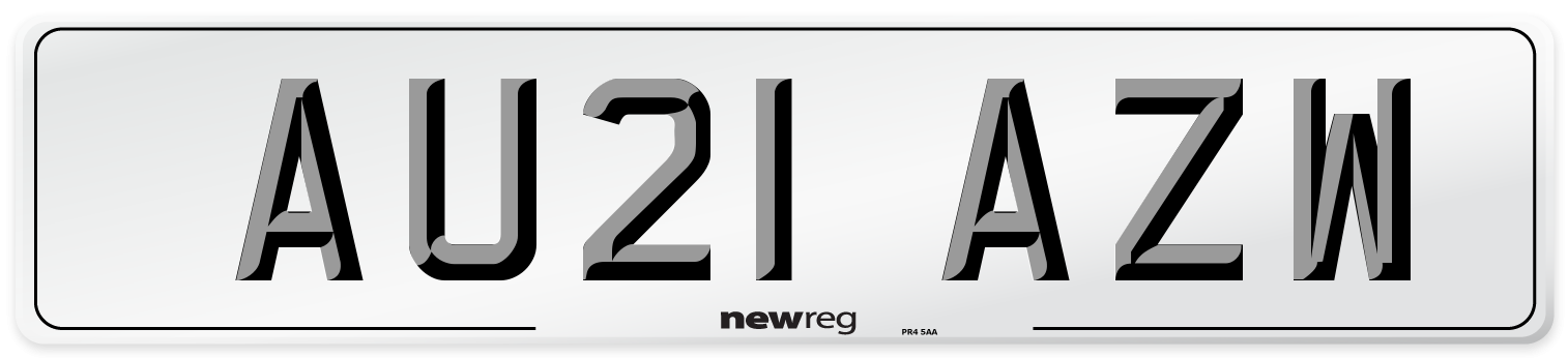 AU21 AZW Number Plate from New Reg